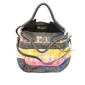 FOLEY + CORINNA MidCity Tote Crossbody Satchel Bag Purse Gray Pink White Tie Dye